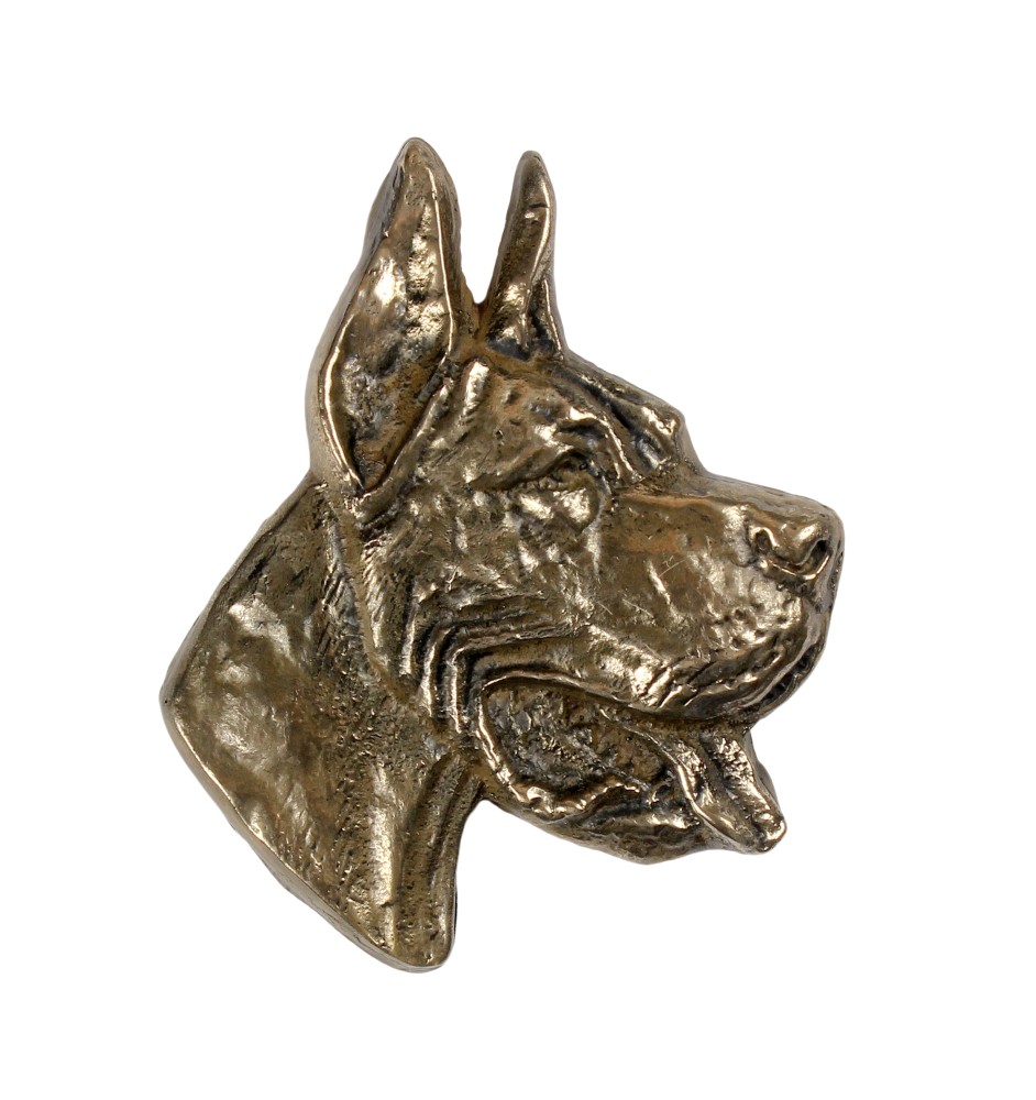 Dog niemiecki plakietka z zimnego brązu Art-Dog